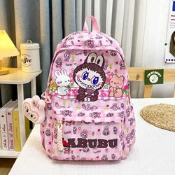 2025 Customizable Design Large Capacity School Backpack New Cartoon Monster Labubu Full Print for Students and Kids