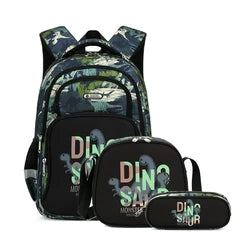 2024 Custom Silk Printing School Bag Set Eco Friendly Waterproof Fabric School Kids Backpack Set