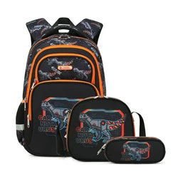 2024 Custom Silk Printing School Bag Set Eco Friendly Waterproof Fabric School Kids Backpack Set