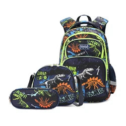 2024 Custom Silk Printing School Bag Set Eco Friendly Waterproof Fabric School Kids Backpack Set