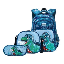 2024 Custom Silk Printing School Bag Set Eco Friendly Waterproof Fabric School Kids Backpack Set