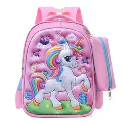 2024 3D Cartoon Printing Kindergarten Bagpack Student Rucksack Waterproof Children Backbag for Kids School Backpack Custom Girls