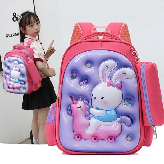 2024 3D Cartoon Printing Kindergarten Bagpack Student Rucksack Waterproof Children Backbag for Kids School Backpack Custom Girls