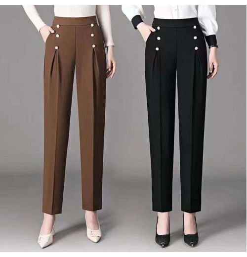 2025 New Casual Women's Pants Spring and Autumn High end Western Pants Women's Hanging Feel Pants High Waist trousers