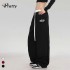 Lace-up Street Style Loose Pants Multi-color Hip Hop Fitness Wear High Waist Sports Pants Women Wide Leg New Jazz Dance Slacks